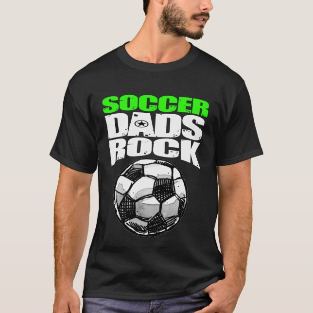 T-shirt Play Strong SOCCER DADS ROCK (Devant)