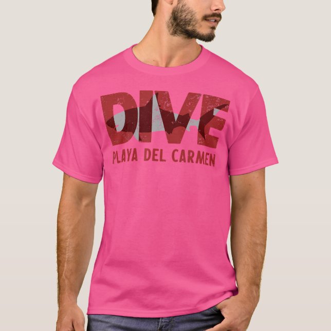T-shirt Playa Del Carmen Dive Mexique Plongée de requins (Devant)