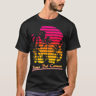 T-shirt Playa Del hommes Cool des années 80 Palm Trees cou