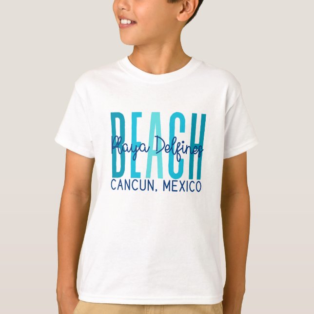 T-shirt Playa Delfines Cancun Mexique (Océan) (Devant)