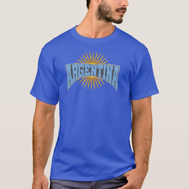 T-shirt Playera Agentina Flag - Bandera Argentina Albicele (Devant)