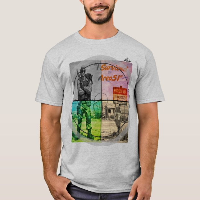 T-shirt Playera Area51 -I survived Area51 (Devant)