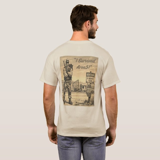 T-shirt Playera Area51 -I survived Area51 (Dos entier)
