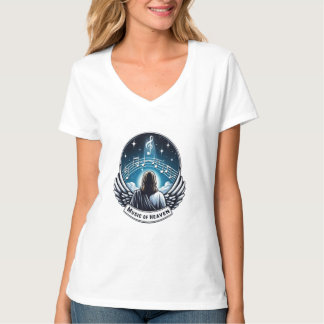 T-shirt Playera con cuello en V con punto de jersey T-Shir