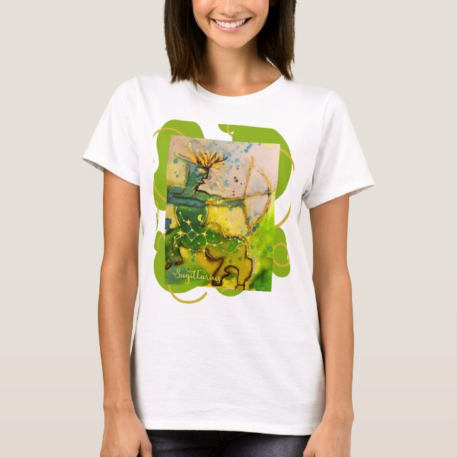 T-shirt playera con dibujo original zodiaco sagitario (Devant)