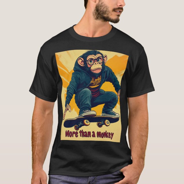 T-shirt Playera monkey skater  (Devant)