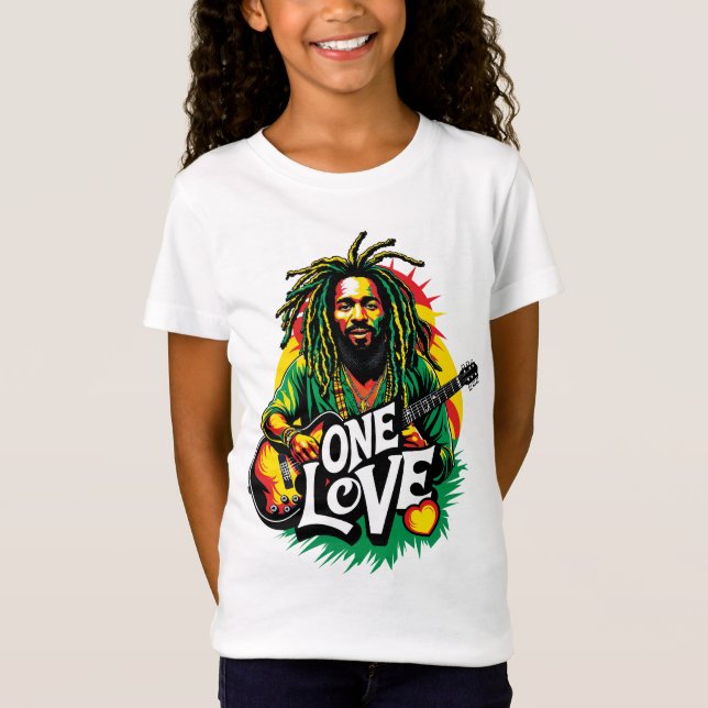 T-Shirt Playera  One Love el Rey del Reggae (Devant)