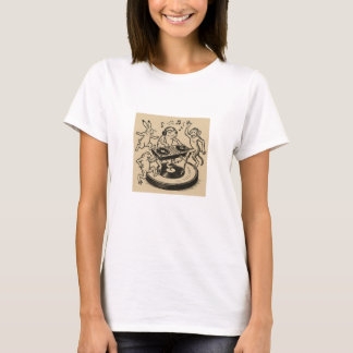 T-shirt Playful Animals in Traditional Japanese Scroll-Sty