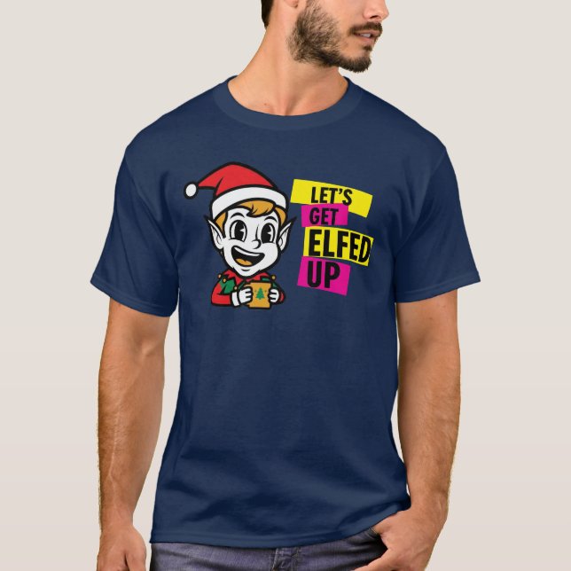T-shirt Playful Christmas Elf (Devant)