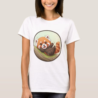 T-shirt Playful Red Panda Forest Tee