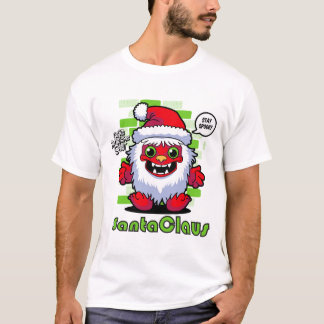 T-shirt Playful Santa Claus Graphic T-Shirt, Holiday Appar