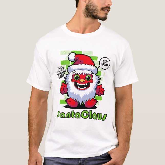 T-shirt Playful Santa Claus Graphic T-Shirt, Holiday Appar (Devant)