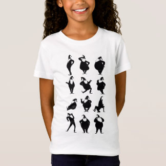 T-Shirt Playful Santa Silhouette Poses