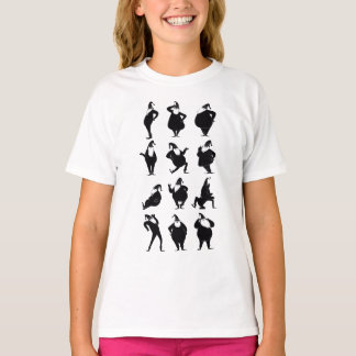 T-shirt Playful Santa Silhouette Poses
