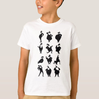 T-shirt Playful Santa Silhouette Poses