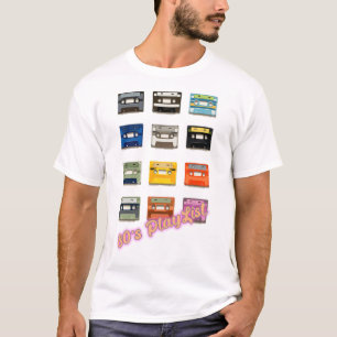 T-shirt Playlist des années 80, style Vintage rétro unisex