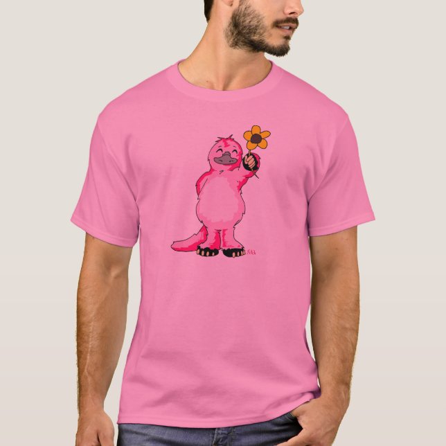 T-shirt Playtpus rosâtre (Devant)