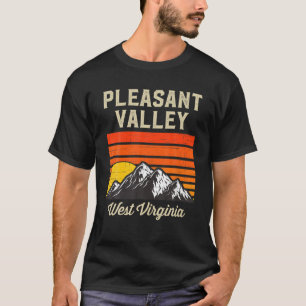 T-shirt Pleasant Valley West Virginia Retro City State USA