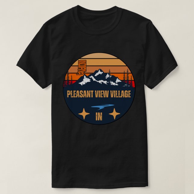 T-shirt Pleasant View Village, Indiana (Design devant)
