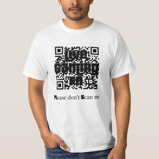 T-shirt PLease don't Scan me (Devant)