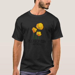 T-shirt Pleasonton California CA Poppy Flower State City V