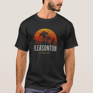 T-shirt Pleasonton California Retro Surfer Plage Vintage