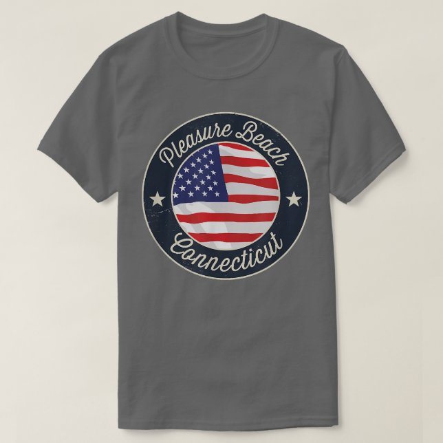 T-shirt Pleasure Beach - Souvenir patriotique du Connectic (Design devant)