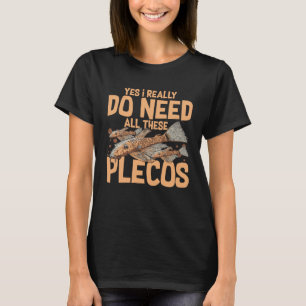 T-shirt Plecostomus Pleco Fish Aquarium Food Tank Zebra Ca