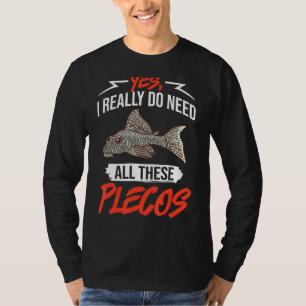T-shirt Plecostomus Pleco Fish Aquarium Food Tank Zebra Ca