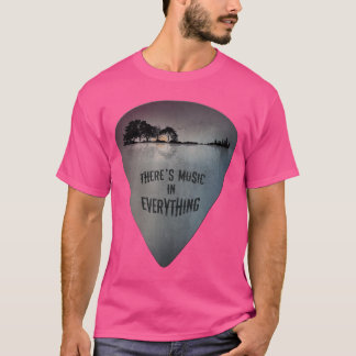 T-shirt Plectre de guitare reflets de lac en détresse Amou