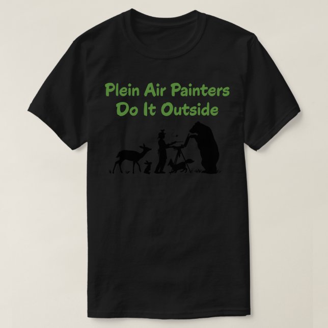 T-shirt Plein Air Peintres Le Faire En Dehors Dark Art TSh (Design devant)