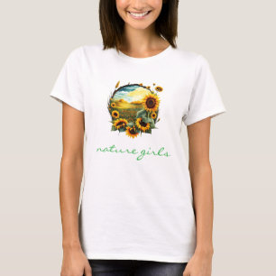 t-shirt plein de fleurs de tournesol