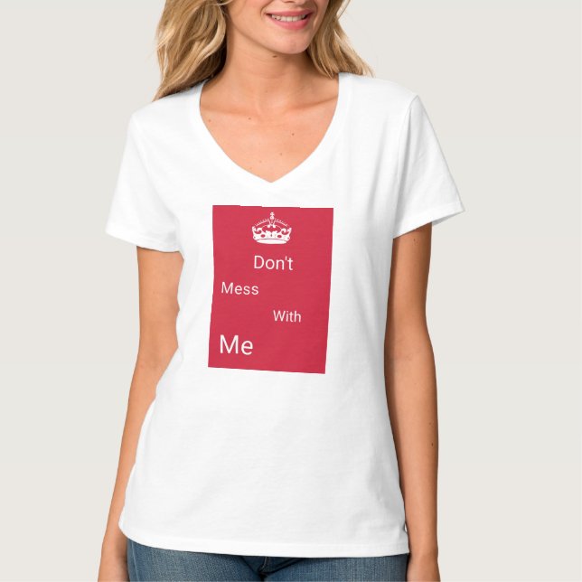 T-shirt plein design d'attitude (Devant)