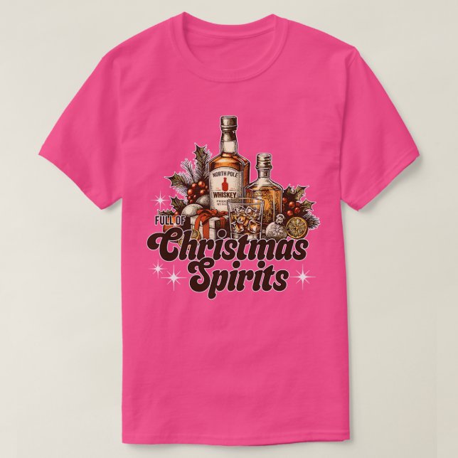 T-shirt Plein d'esprits de Noël (Design devant)
