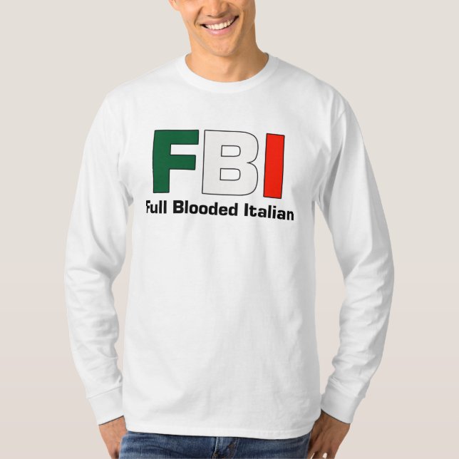 T-shirt Pleine Blooded longue douille blanche italienne T (Devant)