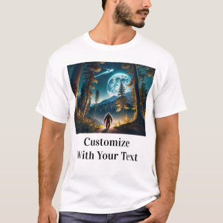 T-shirt Pleine lune Bigfoot Night Woods