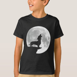 T-shirt Pleine lune Dachshund Howling amusant Halloween