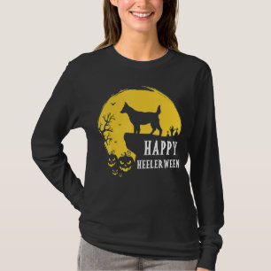 T-shirt Pleine lune de chien de bétail australien rouge bl