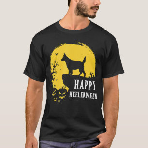 T-shirt Pleine lune de chien de bétail australien rouge bl