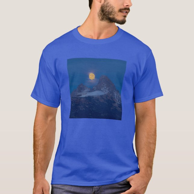 T-shirt Pleine lune en hausse | Grand Teton Driggs, Idaho (Devant)