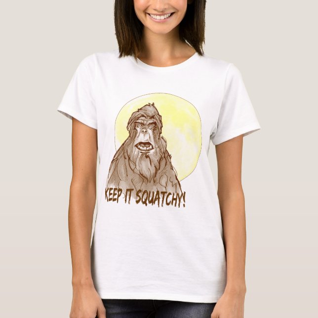T-shirt Pleine lune GARDER L'INFORMATIQUE SQUATCHY - Bigfo (Devant)