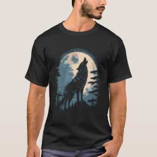 T-shirt Pleine lune Howling Wolf Wolves 2