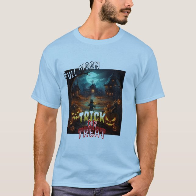 T-shirt Pleine lune - Trick ou traitement (Devant)