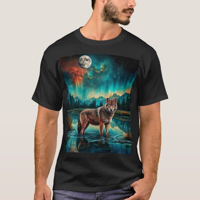 T-shirt Pleine lune Wolf (Devant)