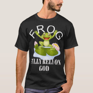 T-shirt Pleinement Compter Sur Dieu FROG FROG Foi Religieu