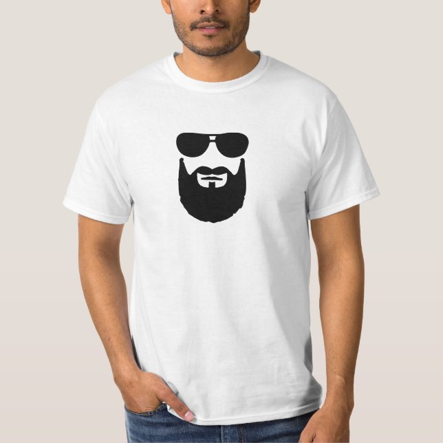 T-shirt Pleines lunettes de soleil de barbe (Devant)