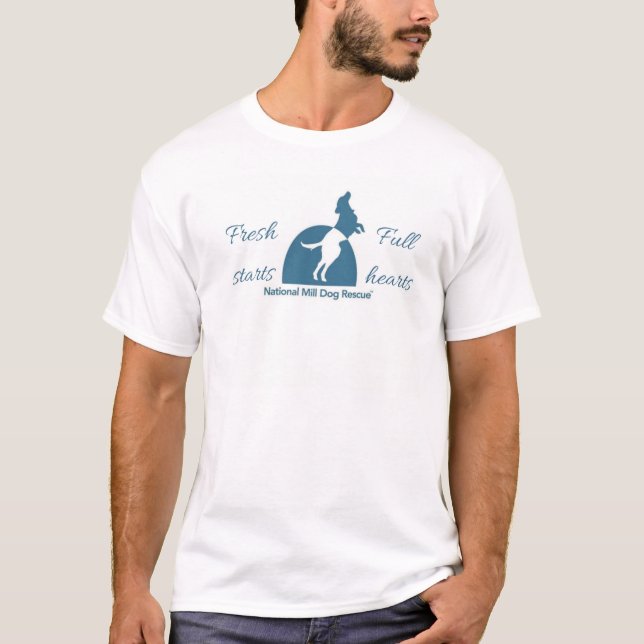 T-shirt Pleins coeurs de moulin de chien de nouveaux (Devant)