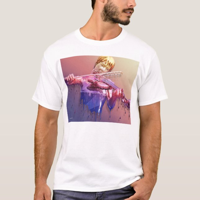 T-shirt pleurant de violon (Devant)