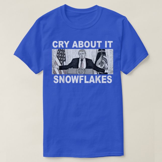 T-shirt Pleure Sur Ça Fluses De Neige Donald Trump (Design devant)
