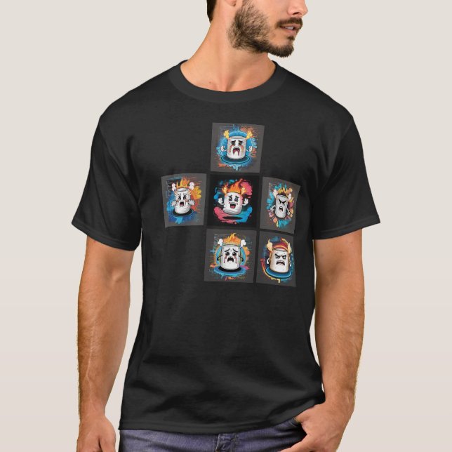 T-shirt Pleurer Marshmallow en colère (Devant)